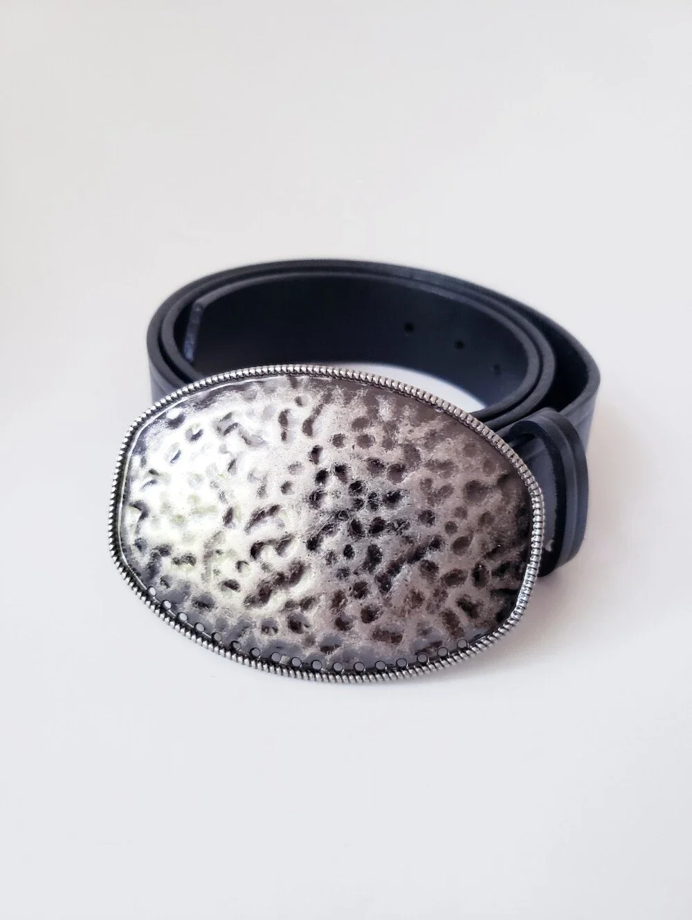 Vintage Meg and Cait Black Leather Belt